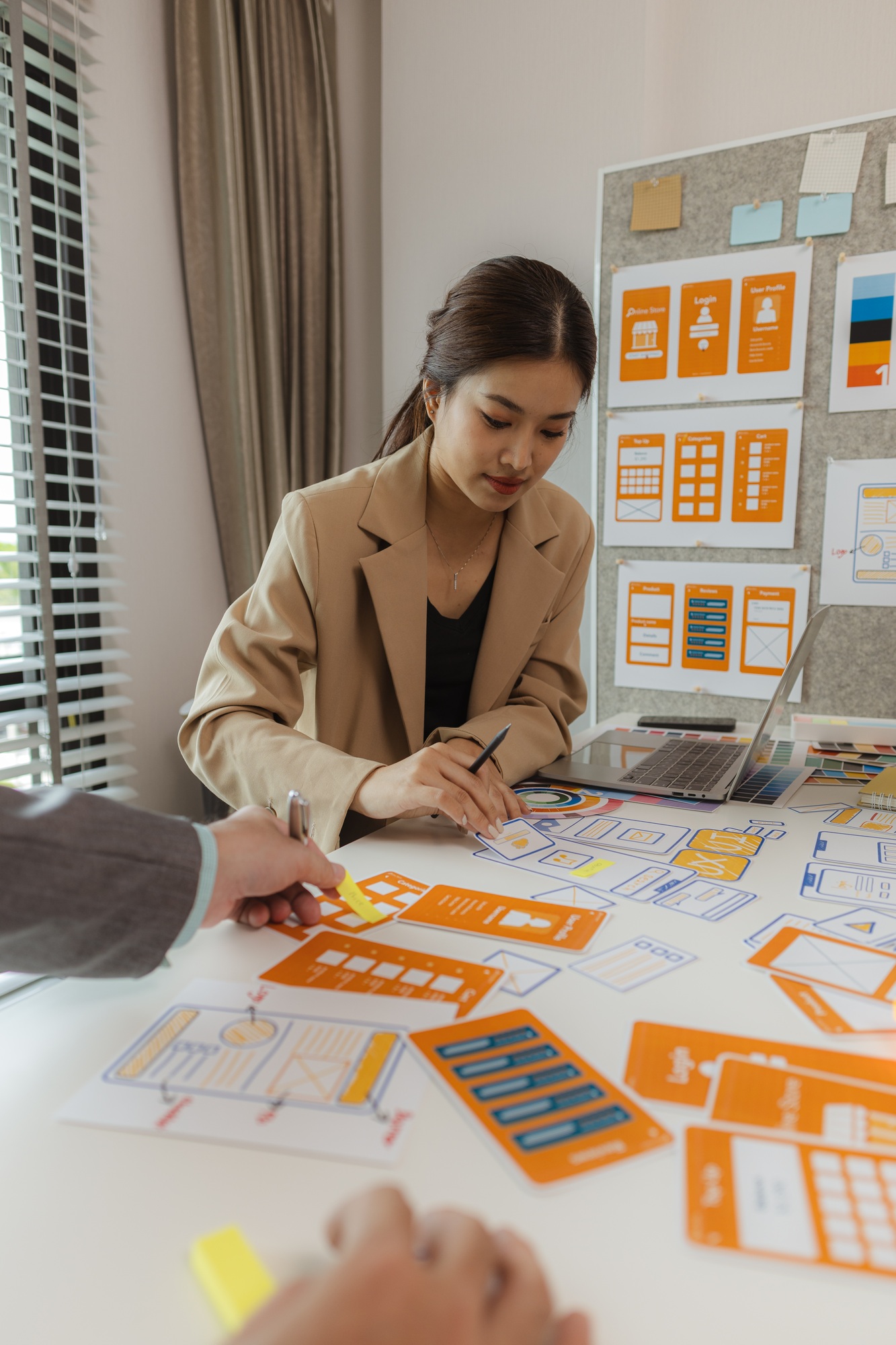 Web designers are working hard to design the appearance of digital products that are colorful